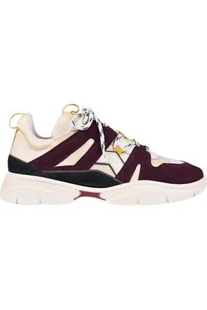 Isabel Marant Sko, Herre, Rød, 44 EU, Læder, Neopren Sneakers med læderapplikationer