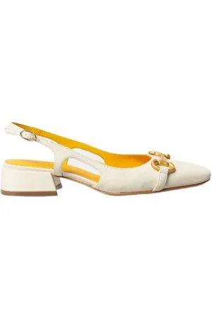 MARA BINI Sko, Dame, Hvid, 38 EU, Læder, Hvid Læder Slingback Sandal