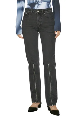 Eytys Jeans, Dame, Sort, W27, Bomuld, Zip Jeans med manchetter