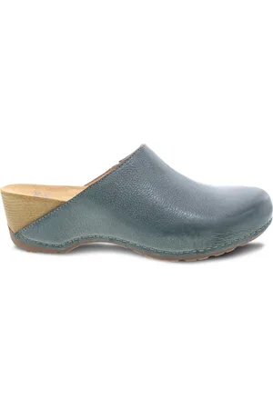 Dansko Sko, Dame, Blå, 37 EU, Læder, Denim Læder Kile Sandaler Beige Kontrast