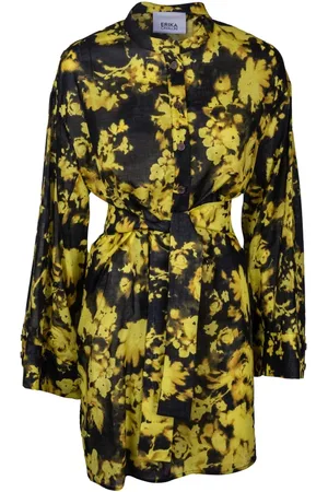 ERIKA CAVALLINI Kjole, Dame, Flerfarvet, S, Bomuld, Elegant Shirt Dresses Selection