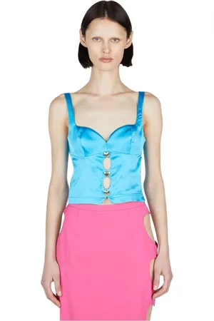Marco Rambaldi Top, Dame, Blå, M, Satin, Hjerte Ærmeløse Toppe