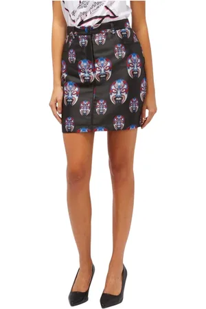 Custo Barcelona Nederdel, Dame, Flerfarvet, XL, Polyester, Oriental Fantasy Knappelukning Nederdel