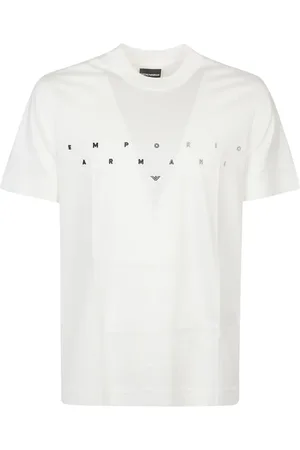 Emporio Armani Top, Herre, Hvid, 2XL, Bomuld, Puffy Vanilla T-shirt