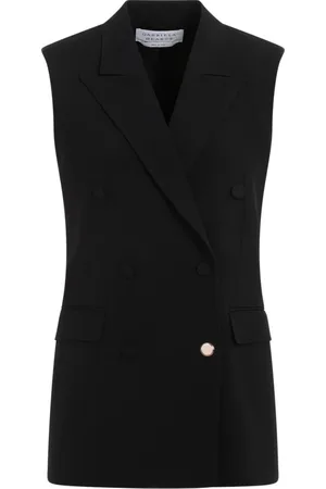 GABRIELA HEARST Jakke, Dame, Sort, S, Uld, Sort Silke Mayte Vest Dametøj