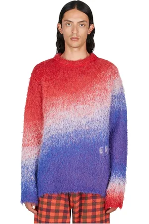 ERL Strik, Herre, Flerfarvet, XL, Uld, Gradient Fuzzy-Knit Sweater