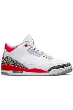 Jordan Sko, Herre, Flerfarvet, 44 EU, Læder, Fire Red Retro Sneakers 2022