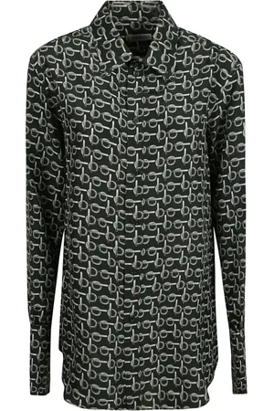 Burberry Bluser & Skjorter, Dame, Grøn, 3XS, Uld, Stilfulde Vævede Toppe
