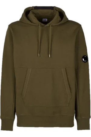 C.P. Company Sweathshirts & Hoodies, Herre, Grøn, 2XL, Bomuld, Diagonal Fleece Pullover Hoodie