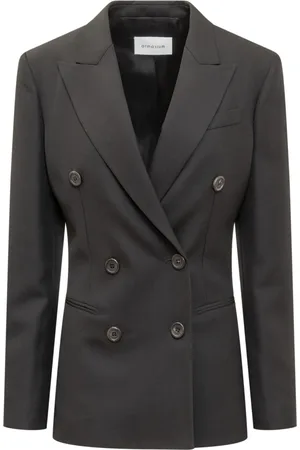 Armarium Jakke, Dame, Sort, M, Uld, Elegant Dobbeltbrystet Blazer Jakke