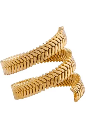 FEDERICA TOSI Tilbehør, Dame, Gul, ONE SIZE, Uld, Spiralring 18kt forgyldt bronze
