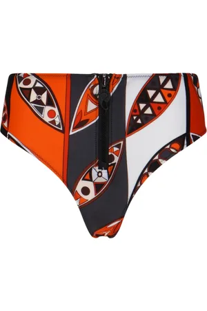Emilio Pucci Undertøj, Dame, Flerfarvet, XS, Uld, Farverige Zip-Up Bikini Briefs