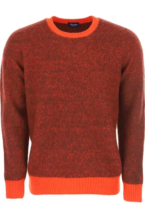DRUMOHR Strik, Herre, Rød, M, Brun Bordeaux Rundhals Sweaters