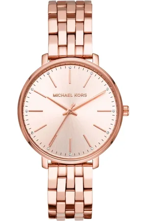 Michael Kors Tilbehør, Dame, Lyserød, ONE SIZE, Uld, Pyper Rosegold Rustfrit Stål Ur