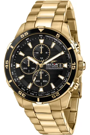 Sector No Limits Tilbehør, Herre, Gul, ONE SIZE, Uld, Chronograph Adv2500 Sort Guld Armbåndsur