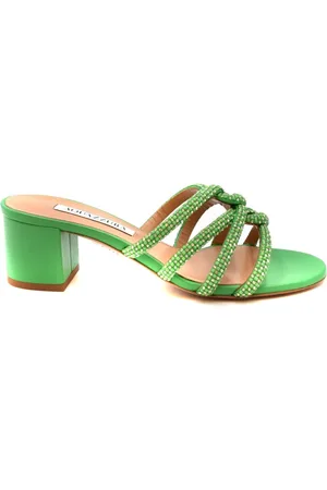 Aquazzura Sko, Dame, Grøn, 37 EU, Hælede Mules