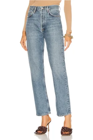 AGOLDE Jeans, Dame, Blå, W24, Vintage High Rise Straight Jeans