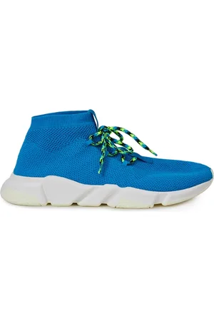 Balenciaga Sko, Herre, Blå, 42 EU, Bomuld, Moderne Sneakers til Mænd og Kvinder