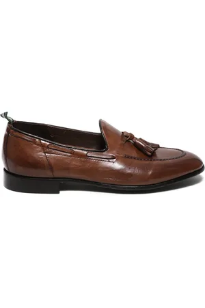 Green george Sko, Herre, Brun, 41 1/2 EU, Læder, Brune læderloafers med tassels