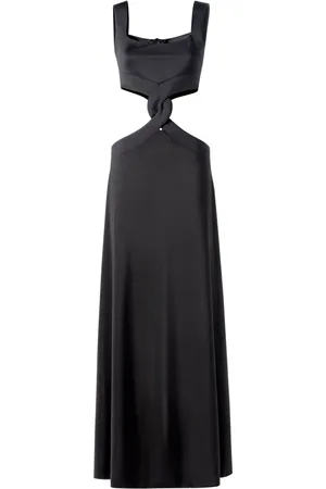 MVP Wardrobe Kjole, Dame, Sort, XS, Polyester, Fletdetalje Jersey Lang Kjole
