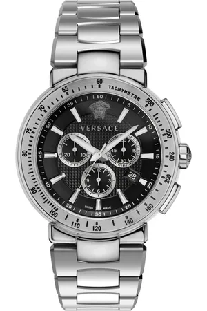 VERSACE Tilbehør, Herre, Grå, ONE SIZE, Uld, Mystique Sport Chronograph Rustfrit Stål Armbånd