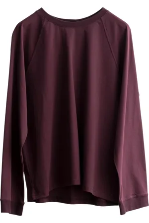 Ahlvar Gallery Top, Dame, Rød, S, Bomuld, Bordeaux Merceriseret Bomuld Oversized Tee