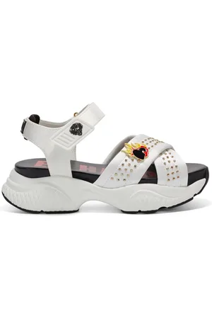 ED HARDY Sko, Dame, Hvid, 38 EU, Uld, Flaming Sandal Trendsetter