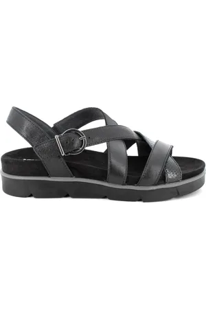 IGI&CO Sko, Dame, Sort, 36 EU, Læder, Sorte Stropløse Sandaler