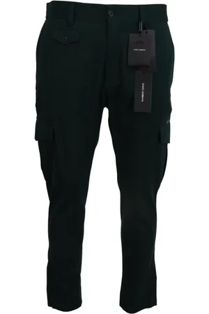 Dolce & Gabbana Bukser, Herre, Blå, XS, Bomuld, Grønne Cargo Stretch Jeans