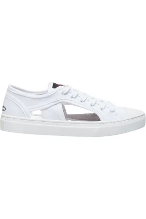 Vivienne Westwood Sko, Dame, Hvid, 36 EU, Uld, Stilfulde Cut-Out Sneakers