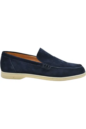 MILLE 885 Sko, Herre, Blå, 45 EU, Uld, Stilfulde Sirena Loafers til Mænd