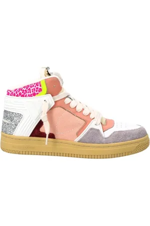 Philippe model Sko, Dame, Hvid, 36 EU, Læder, Patchwork High Top Sneakers