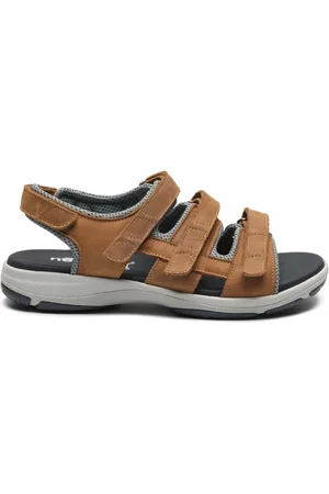 New Feet Sko, Dame, Brun, 42 EU, Sporty Velcro Strap Sandaler
