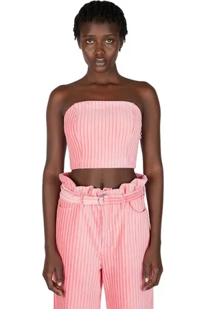 SIMON MILLER Top, Dame, Lyserød, M, Corduroy Strapless Top
