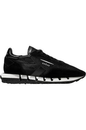 Ghoud Sko, Herre, Sort, 45 EU, Uld, Stilfulde Wire/Leat Sneakers til Mænd