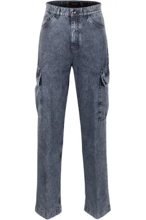 MOORER Jeans, Dame, Blå, W29, Denim, Japansk Denim Cargo Bukser