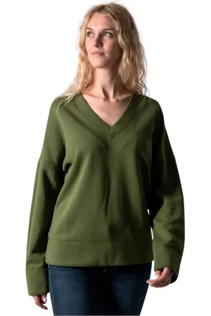 Citizens of Humanity Strik, Dame, Grøn, S, Grøn V-hals Sweatshirt