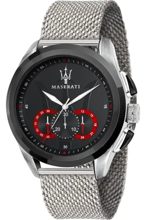 Maserati Tilbehør, Herre, Grå, ONE SIZE, Uld, Traguardo Rustfrit Stål Ur