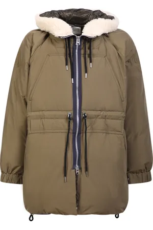 SACAI Jakke, Herre, Grøn, S, Uld, Khaki Dunjakke med hætte