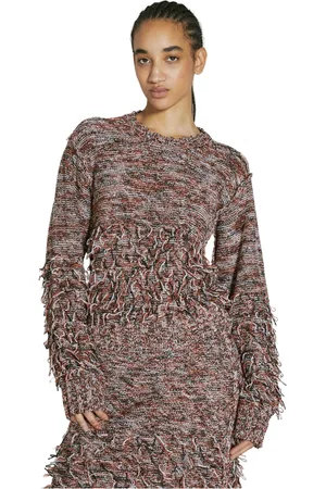 Durazzi Milano Strik, Dame, Flerfarvet, M, Bomuld, Loops Sweater med Løse Tråde