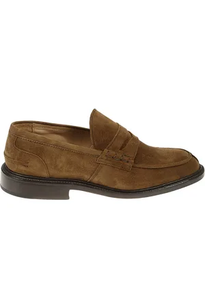 TRICKERS Sko, Herre, Brun, 40 EU, Uld, Brun Ruskind Loafers til Stilfulde Mænd
