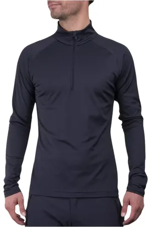 Kjus Strik, Herre, Sort, 4XL, Uld, Stilfuld Deep Space Half Zip Sweater