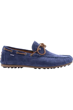 Floris van Bommel Sko, Herre, Blå, 39 EU, Hamp, Champion Sailor Moccasin Sko