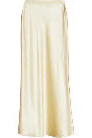 Ahlvar Gallery Nederdel, Dame, Gul, L, Satin, Hana silke satin nederdel citron