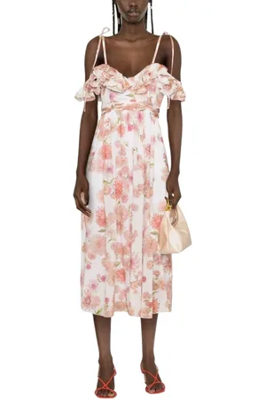 Giambattista Valli Kjole, Dame, Hvid, S, Elegant Midi Dresses Collection