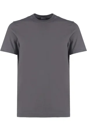 ZANONE Top, Herre, Grå, S, Bomuld, Grå Bomuld T-Shirt