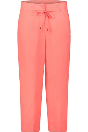 Betty & Co Bukser, Dame, Rød, 2XL, Uld, Sommerbukser med bælte