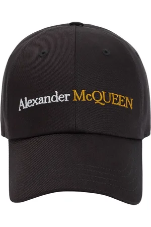 Alexander McQueen Tilbehør, Herre, Sort, M, Uld, Klassisk Logo Bicolor Sort Guld Hat