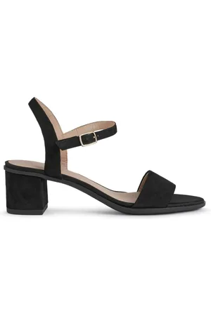 Geox Sko, Dame, Sort, 37 EU, Læder, Sort Læder Højhælede Sandaler