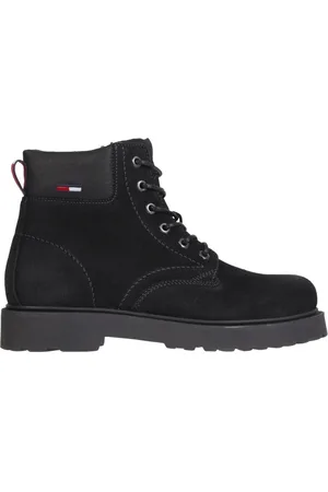 Tommy Hilfiger Sko, Herre, Sort, 44 EU, Sort Ruskind Snørestøvler